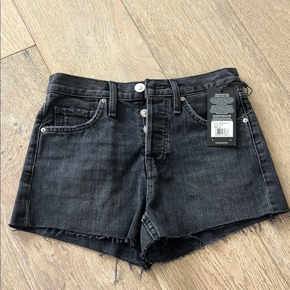 Hudson Jeans Charcoal Denim Shorts